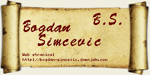 Bogdan Simčević vizit kartica